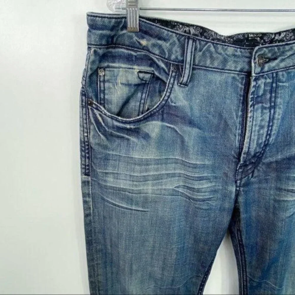 BUFFALO DAVID BITTON Mens Jeans Size 36 x 32‎ Blue Denim Casual Straight Leg